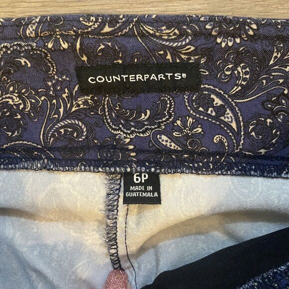 Counterparts Pull On Legging Pants ~ Sz 6P ~ Blue ~ Mid Rise ~ 25" Inseam - Picture 4 of 6